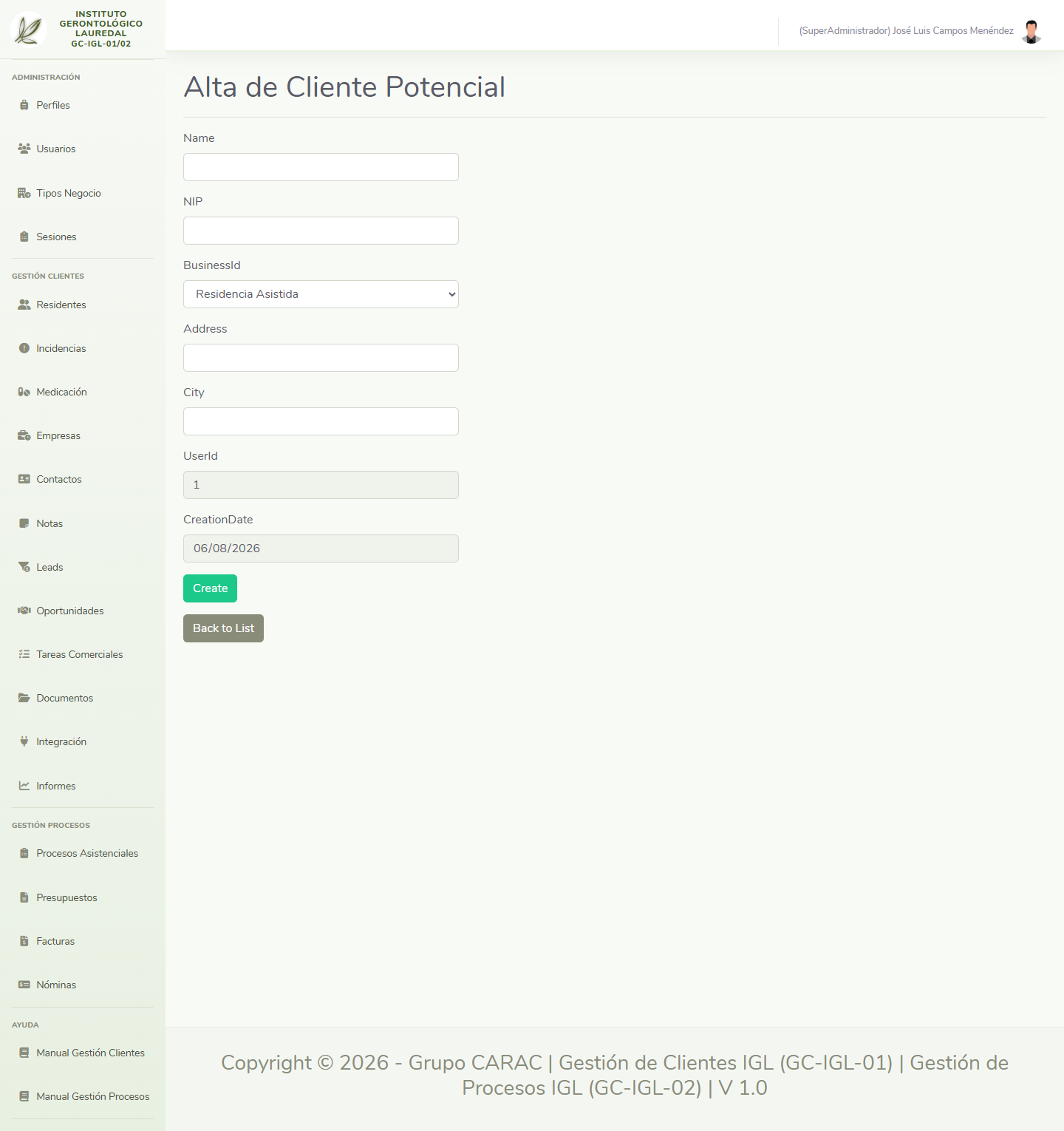 Nueva empresa